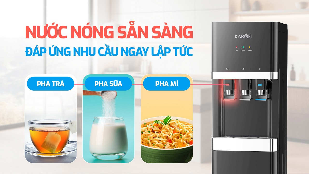 Cây nước nóng lạnh Karofi HCV208B